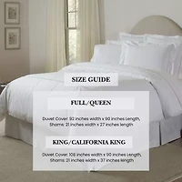 Pointehaven Double Stitch Cotton Percale Oversized Zipper Closure 3-pc. Duvet Cover Set