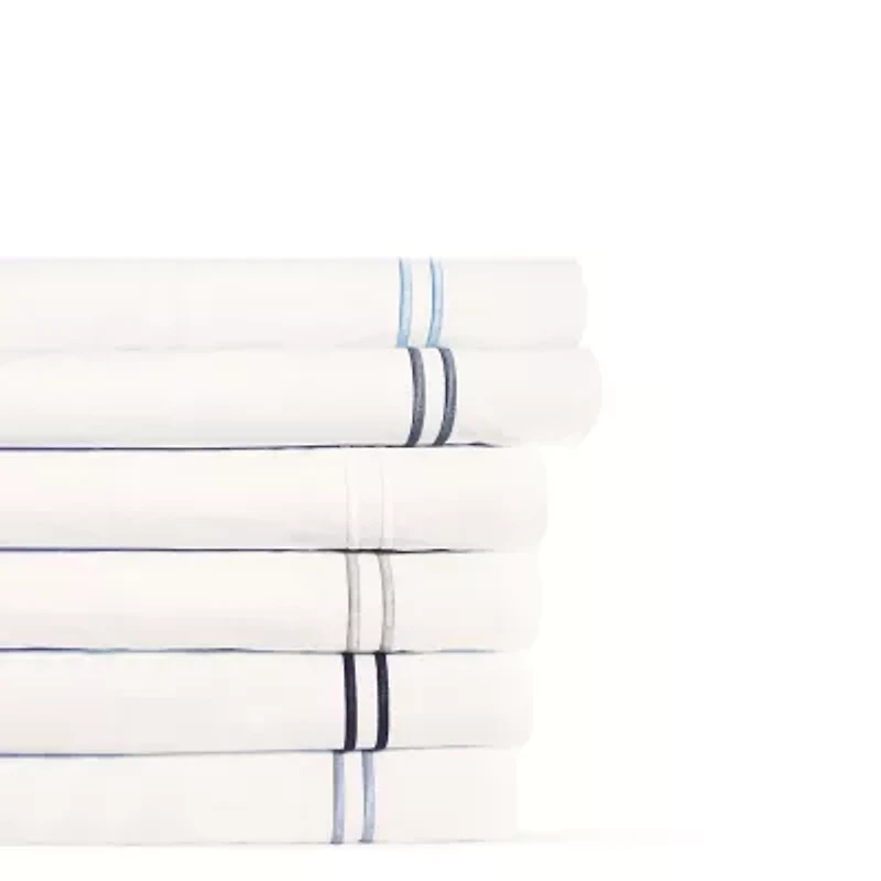 Pointehaven Double Stitch Cotton Percale Oversized Zipper Closure 3-pc. Duvet Cover Set