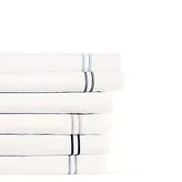 Pointehaven Double Stitch Cotton Percale Oversized Zipper Closure 3-pc. Duvet Cover Set