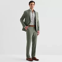J. Ferrar Ultra Comfort Mens Stretch Fabric Slim Fit Flat Front Suit Pant