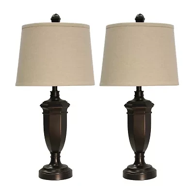 Stylecraft Madison Bronze Finish 2-pc. Lamp Set