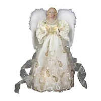 Kurt Adler 14" Gold Angel Lighted Christmas Tree Topper