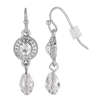 1928 Silver Tone Womens Drop Earrings
