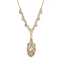 1928 Gold Tone Womens Alloy 16 Inch Pendant Necklace