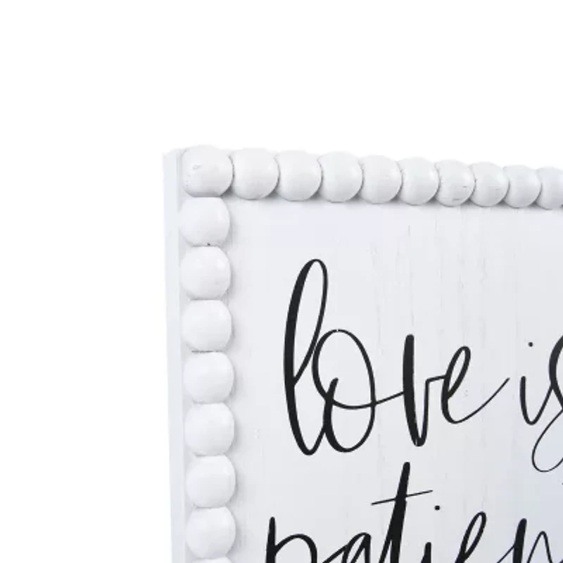 10x14 Love is Patient Beaded Wall Sign