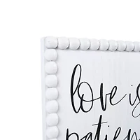 10x14 Love is Patient Beaded Wall Sign