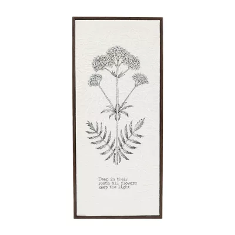 8x18 Botanical Crinkle Cut Wall Sign
