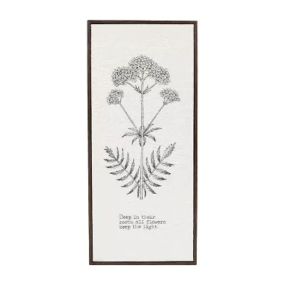 8x18 Botanical Crinkle Cut Wall Sign