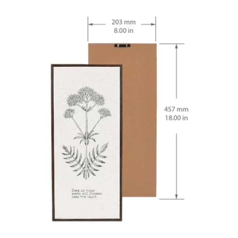 8x18 Botanical Crinkle Cut Wall Sign