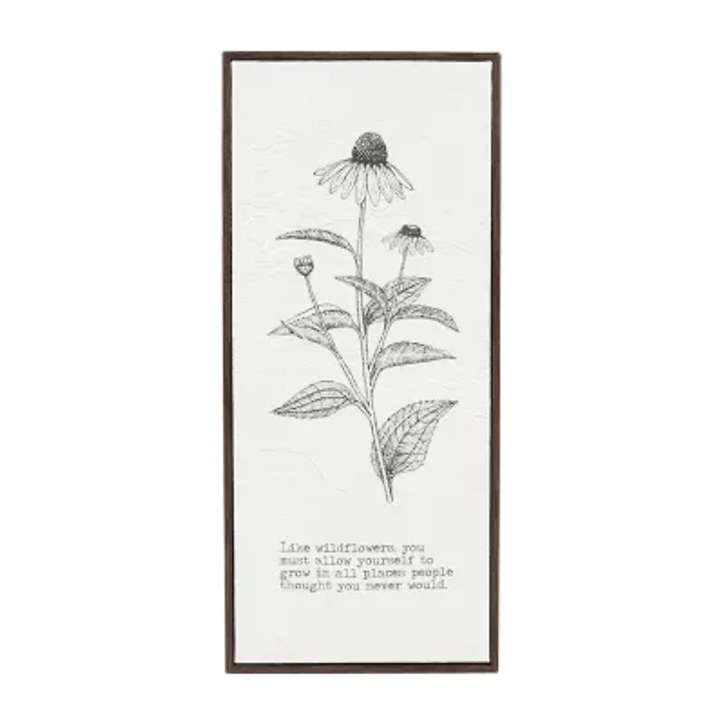 8x18 Wildflower Crinkle Cut Wall Sign