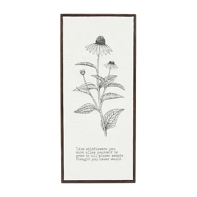 8x18 Wildflower Crinkle Cut Wall Sign