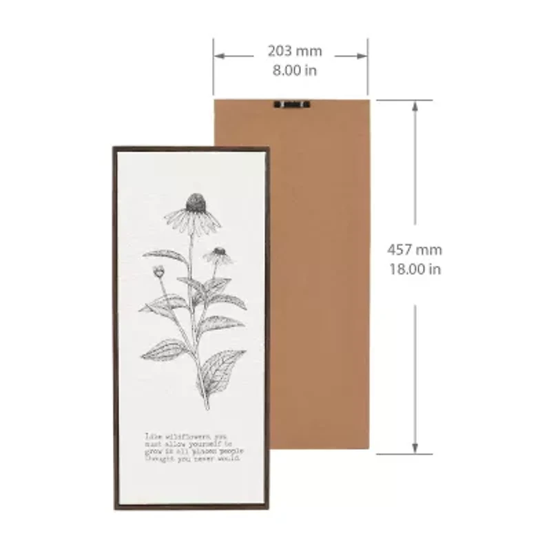 8x18 Wildflower Crinkle Cut Wall Sign