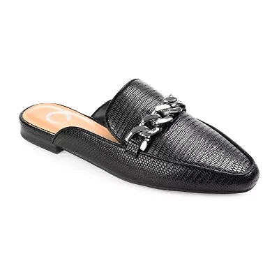 Journee Collection Hazina Womens Square Closed Toe Mules