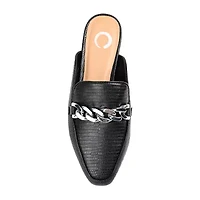 Journee Collection Hazina Womens Square Closed Toe Mules