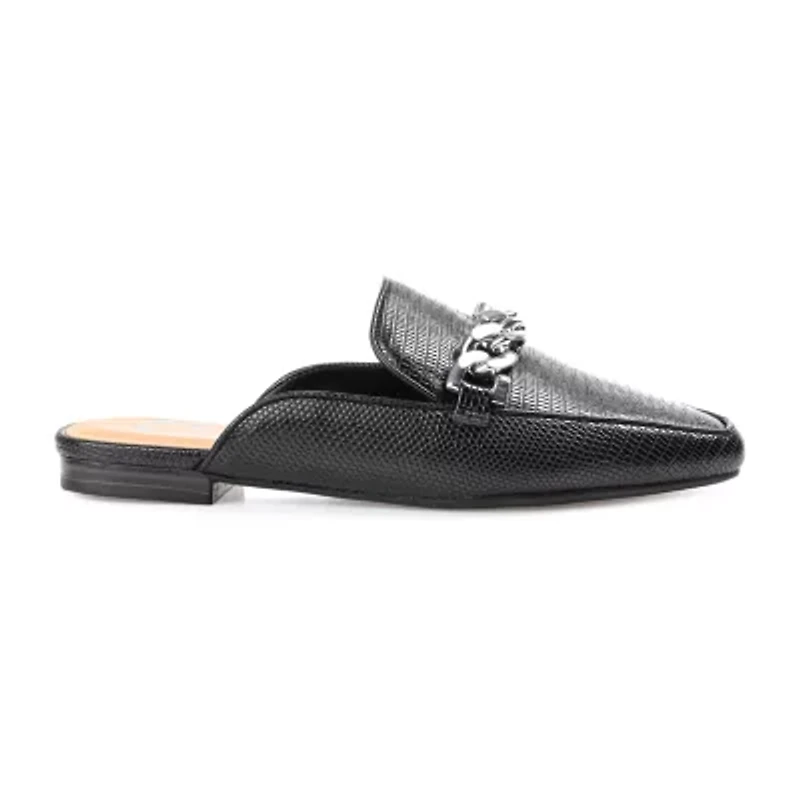 Journee Collection Hazina Womens Square Closed Toe Mules