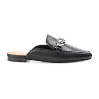 Journee Collection Hazina Womens Square Closed Toe Mules