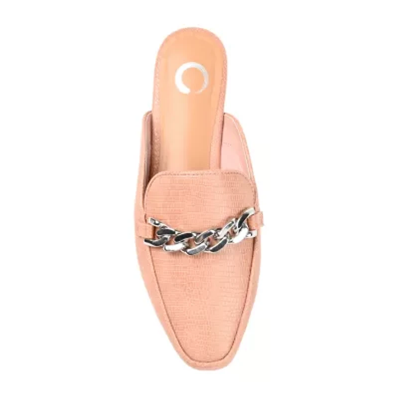 Journee Collection Hazina Womens Square Closed Toe Mules