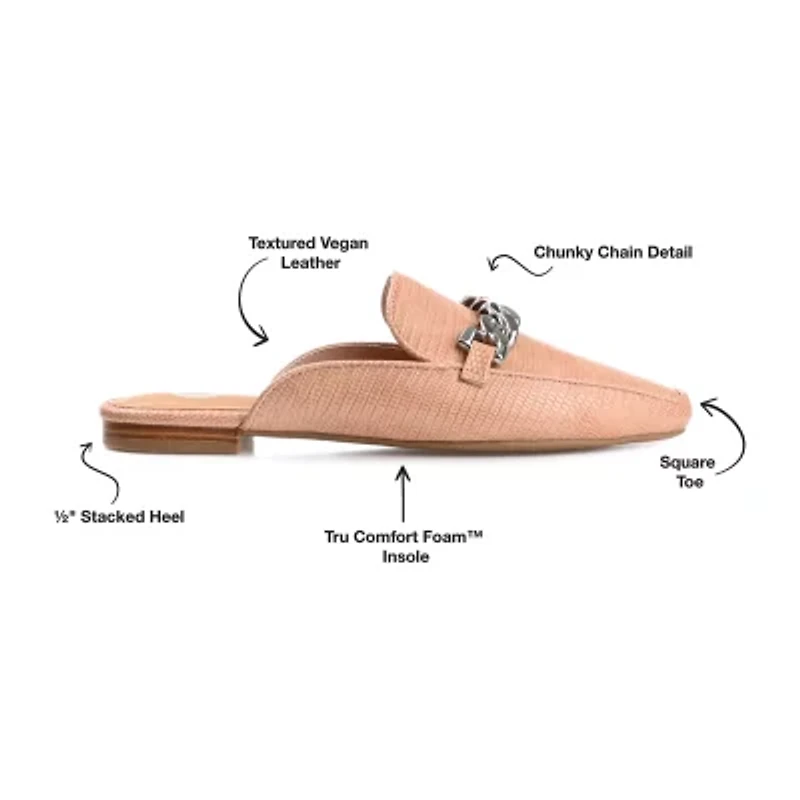 Journee Collection Hazina Womens Square Closed Toe Mules