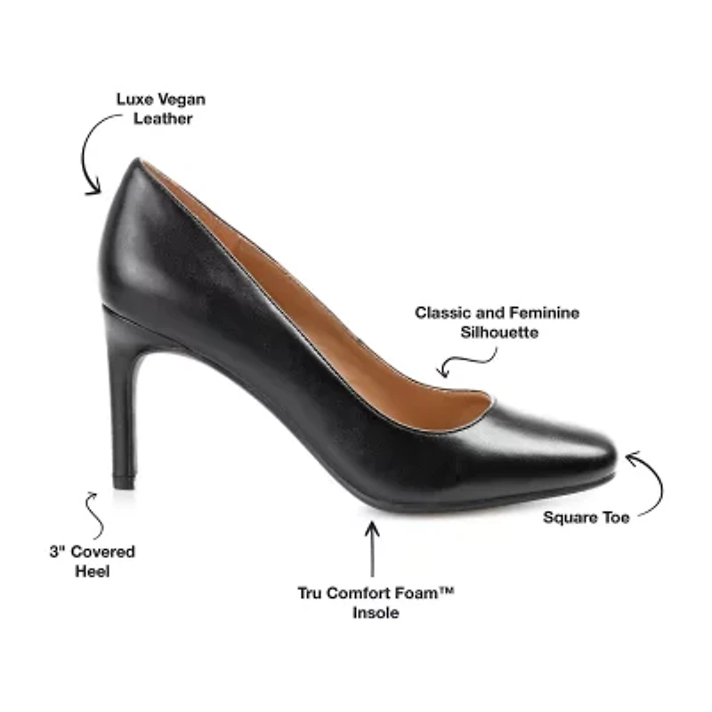 Journee Collection Monalee Womens Square Closed Toe Stiletto Heel Pumps