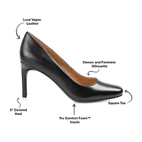 Journee Collection Monalee Womens Square Closed Toe Stiletto Heel Pumps