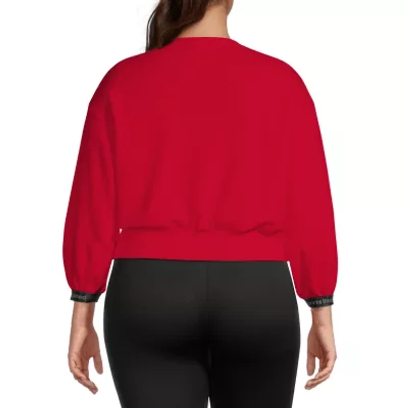 Sports Illustrated Womens Crew Neck 3/4 Sleeve Plus Sweatshirt