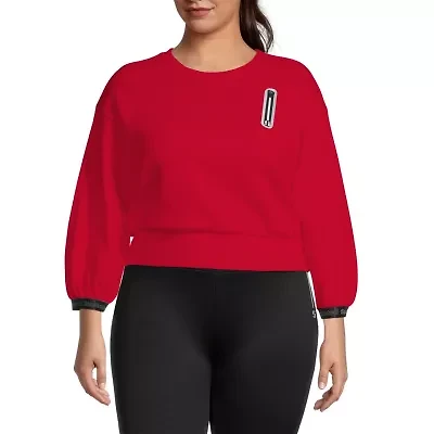 Sports Illustrated Womens Crew Neck 3/4 Sleeve Plus Sweatshirt