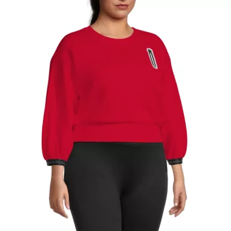 Sports Illustrated Womens Crew Neck 3/4 Sleeve Plus Sweatshirt
