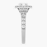 H-I / Si1-Si2) Womens / CT. T.W. Lab Grown White Diamond 10K Gold Oval Side Stone Halo Bridal Set