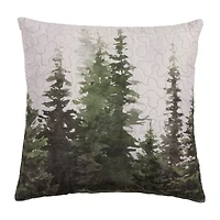 Donna Sharp Bear Panels Tree Square Throw Pillow