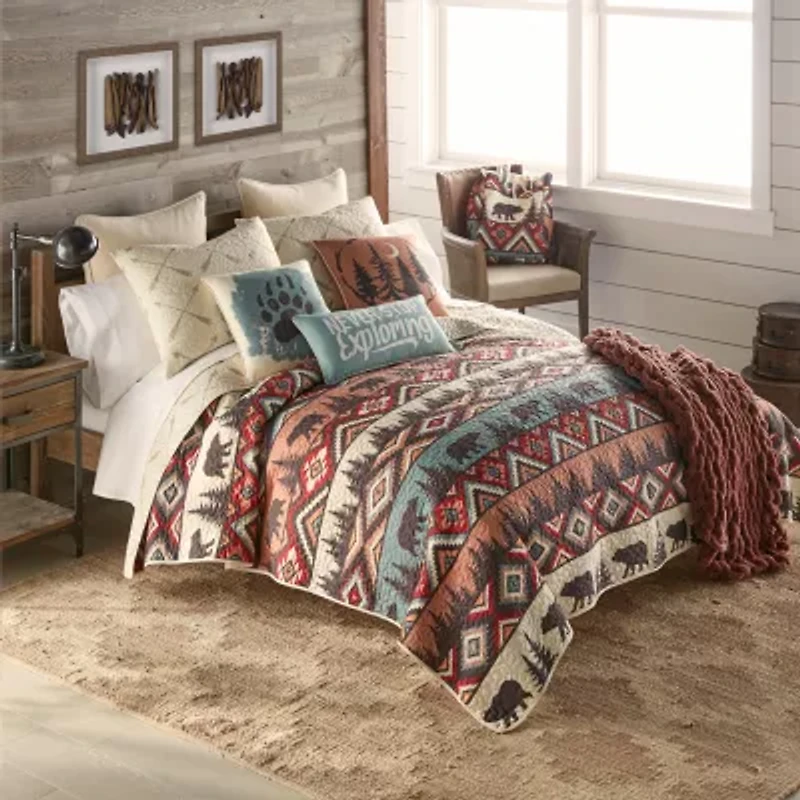Your Lifestyle By Donna Sharp Bear Totem Reversible Quilt Set