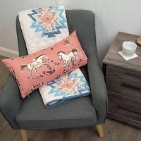 Your Lifestyle By Donna Sharp Pueblo Horses Rectangular Throw Pillow