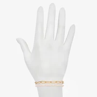Bijoux Bar Delicates Womens Solid Link Chain Bracelet