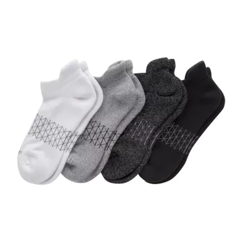Hanes Absolute Active Heel Tab Womens 4 Pair No Show Socks