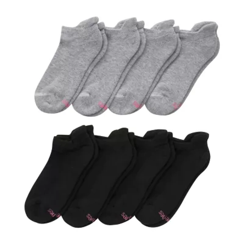 Hanes Cool Comfort Cushion Heel Tab Womens Multi-Pack 8 Pair No Show Socks