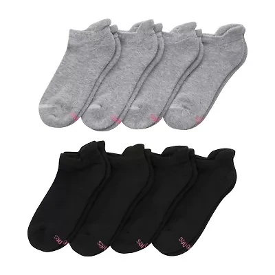 Hanes Cool Comfort Cushion Heel Tab Womens Multi-Pack 8 Pair No Show Socks