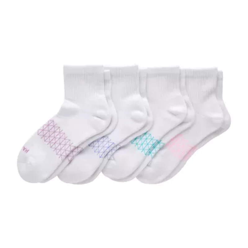 Hanes Absolute Active Womens Breathable 4 Pair Quarter Ankle Socks
