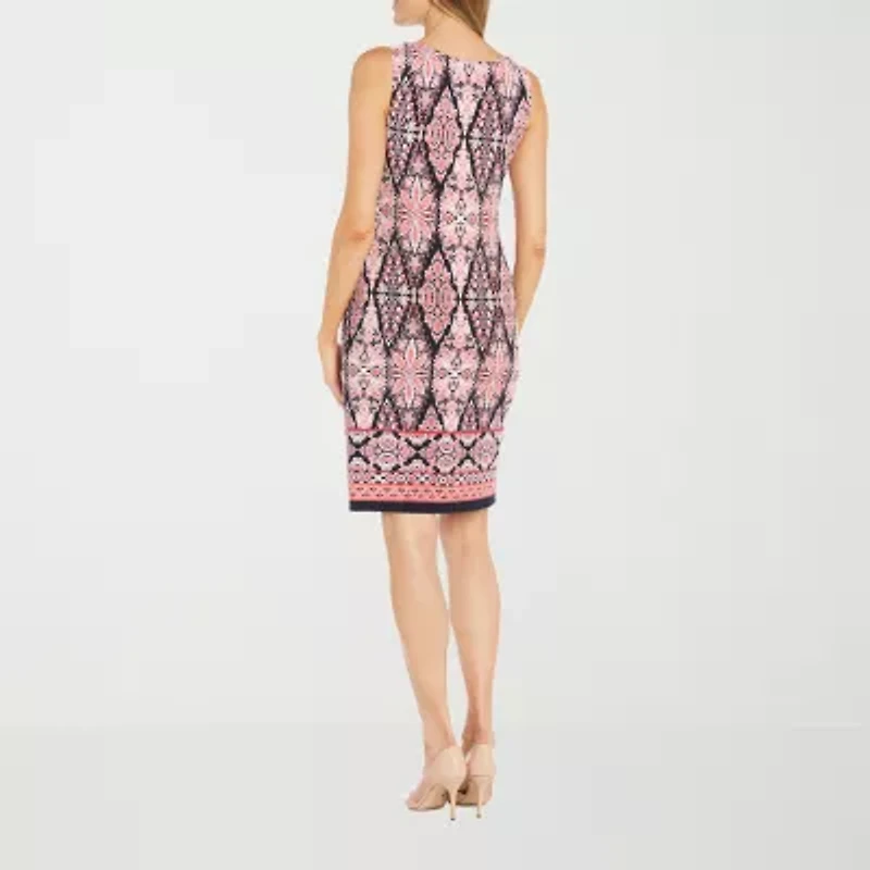 R & M Richards Womens Jacket Dress With Removable Necklace