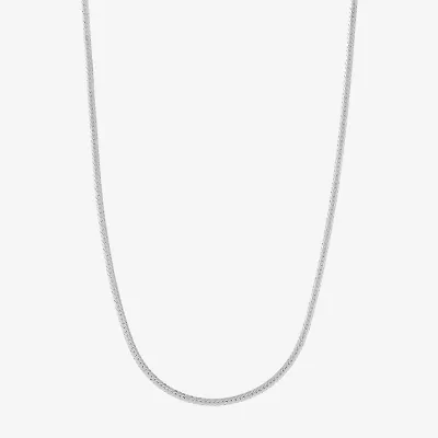 Womens 14K White Gold 18 Inch Herringbone Chain Necklace