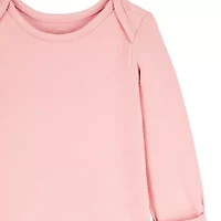 Carter's Purelysoft Baby Girls Crew Neck Long Sleeve 2-pc. Bodysuit
