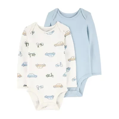 Carter's Purelysoft Baby Boys Crew Neck Long Sleeve 2-pc. Bodysuit