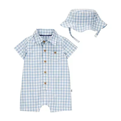 Carter's Baby Boys Short Sleeve Gingham 2-pc. Romper