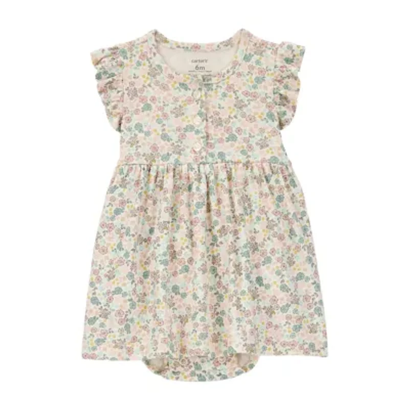 Carter's Baby Girls Short Sleeve Flutter Floral Dress Set