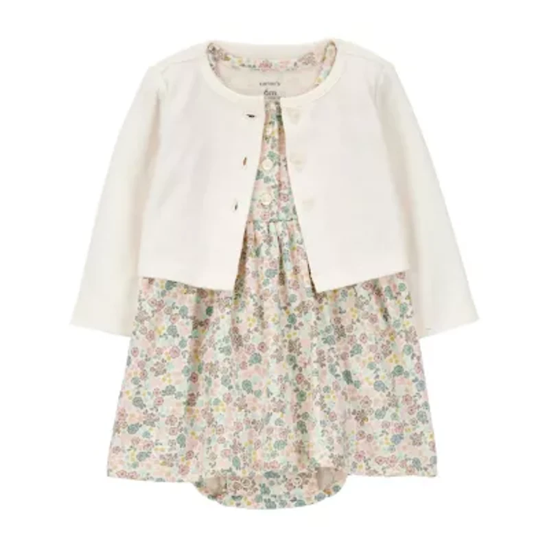 Carter's Baby Girls Short Sleeve Flutter Floral Dress Set
