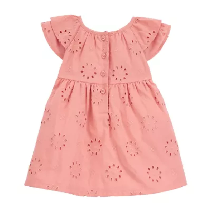Carter's Baby Girls Short Sleeve Flutter Sleeve A-Line Dress