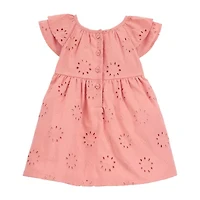 Carter's Baby Girls Short Sleeve Flutter Sleeve A-Line Dress