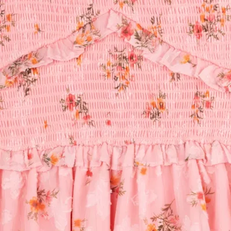 Rare Editions Big Kid Girls Short Sleeve Flutter A-Line Dress