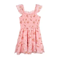 Rare Editions Big Kid Girls Short Sleeve Flutter A-Line Dress