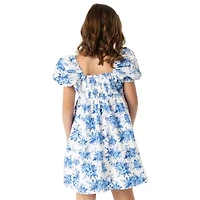 Rare Editions Big Kid Girls Short Sleeve Babydoll Dress