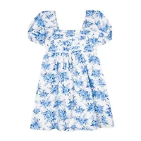 Rare Editions Big Kid Girls Short Sleeve Babydoll Dress
