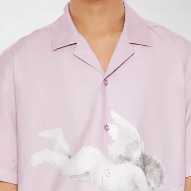 Forever 21 Mens Short Sleeve Button-Down Shirt